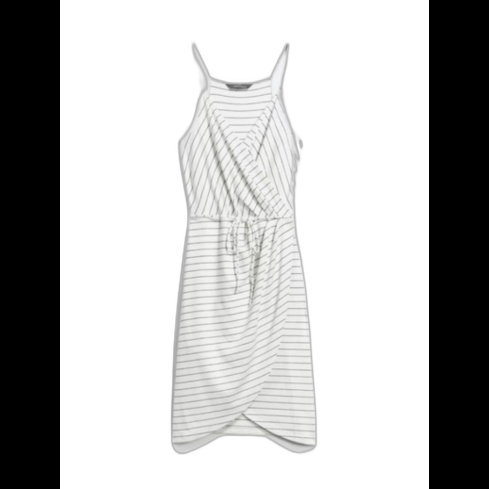 41 Hawthorn Annora Faux Wrap Black and White Striped Dress Size S Petite NWT